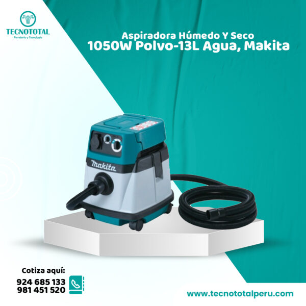 Aspiradora 1050W Húmedo y Seco, Makita