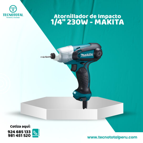Atornillador De Impacto 1/4″ 230w. Makita
