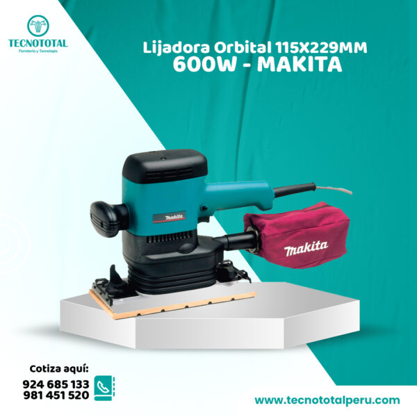 Lijadora Orbital 1/2 Pliego 600w - Makita