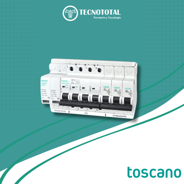 Protector para recarga de vehiculo electrico 4 x 16A 400/230Vac - TOSCANO cod. 10003106