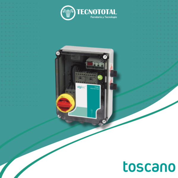 Tablero con protección y control de 2 bomba, 0-12A, mono/tri, 230/400Vac - TOSCANO cod. 10002422