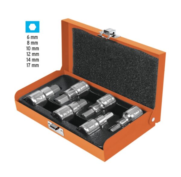 Juego 6 Dados Punta Hex. Milimétrica 1/2" - TRUPER 13926