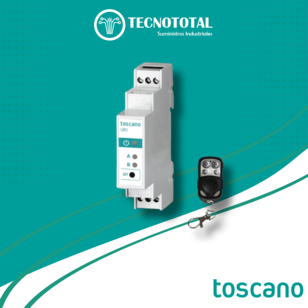 Relé de control vía radio, 2 salidas digitales, 25 metros, TOSCANO cod. 10002586