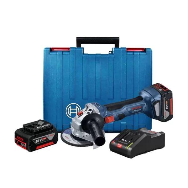 Amoladora Angular 5" 18V Brushless Inc 2 Bat y Carg Bosch GWS 180-LI