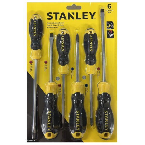 Juego de Destornilladores basicos 6 Pzs. Stanley Cod. 60-060