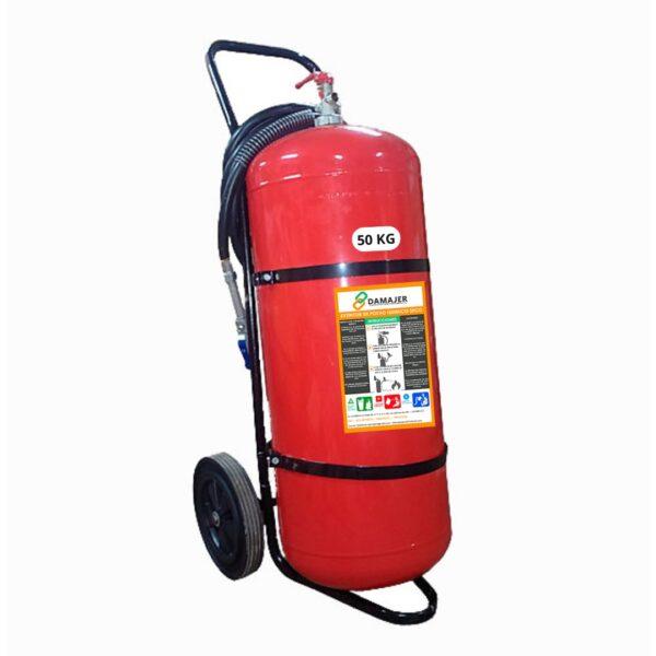 Extintor Rodante de Polvo Químico Seco ABC 50 kg Presurizado