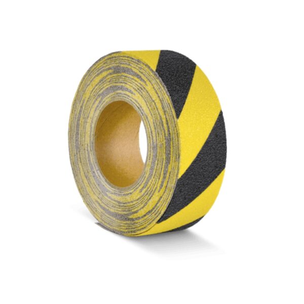 Cinta Antideslizante Negra con Amarilla 2 x 18 m
