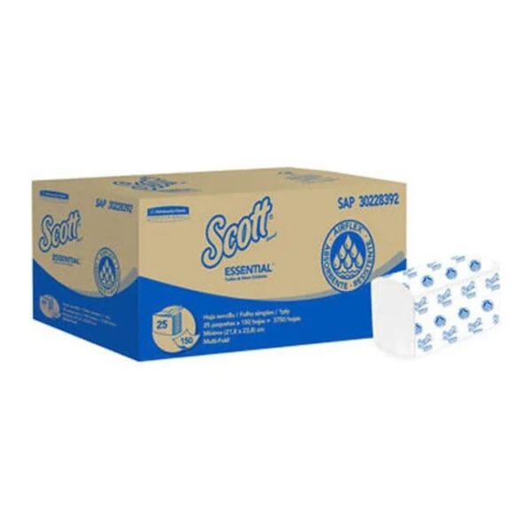 Papel Toalla SCOTT Plegado Paquete x 150 Hojas