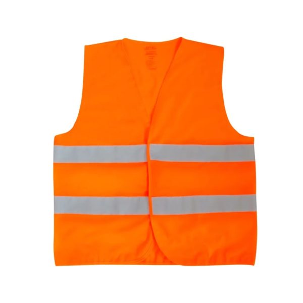 Chaleco de Seguridad Naranja con Cinta Reflectiva Gris