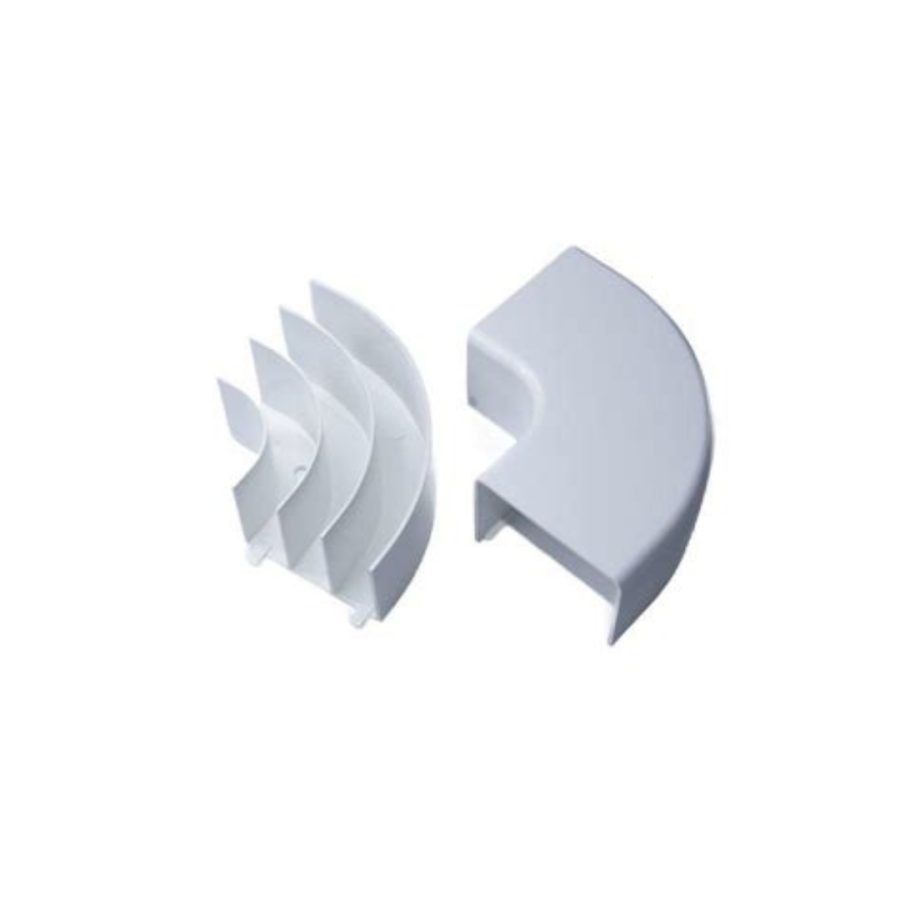 Curva plana 90° para Intercanal 60×40 mm HellermannTyton